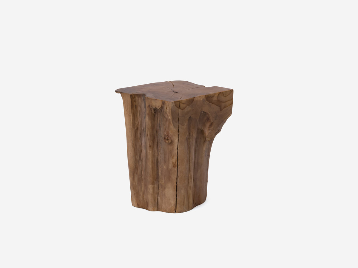 Solid Teak Stool - Rectangle – Reclaimed Teak – view 4