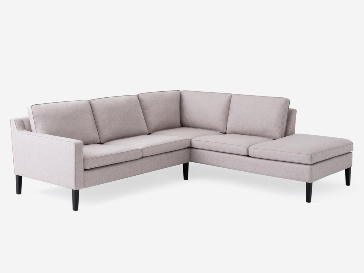 Dillon Dune with Onyx Legs - Right Hand Facing Corner Chaise