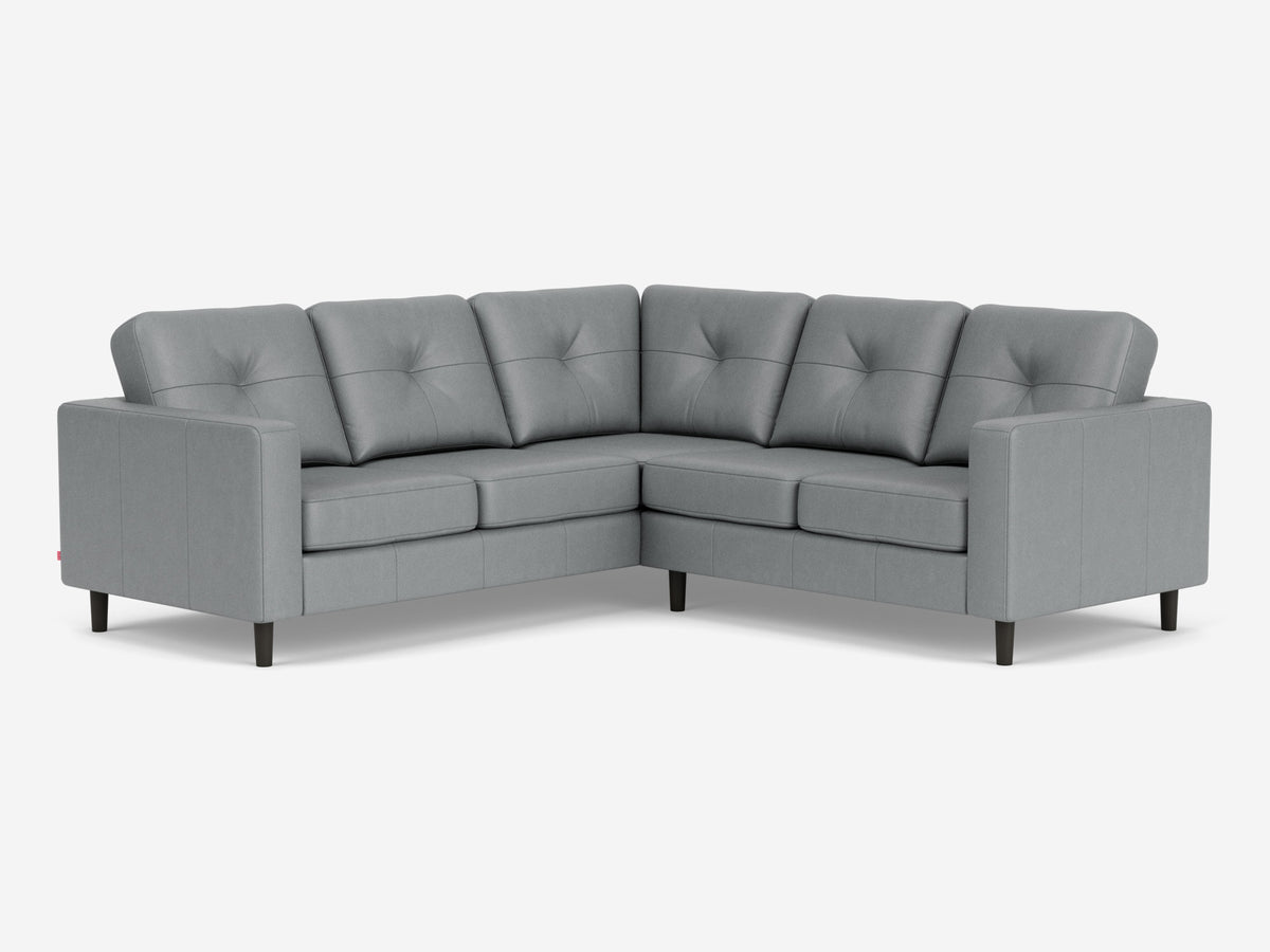 Donna Cool Grey avec pattes onyx - causeuse droitière