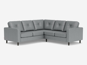Donna Cool Grey avec pattes onyx - causeuse droitière