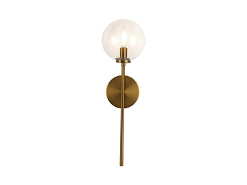 Cassia Wall Light – 1 Light / Aged Gold/Clear Glass