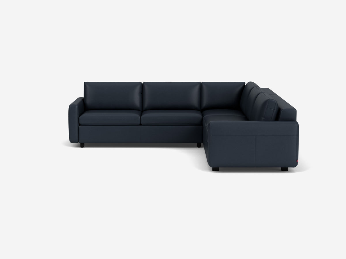 Evoque Atlantic with Black Ash Legs - Narrow Arms - Right Hand Facing Storage Loveseat