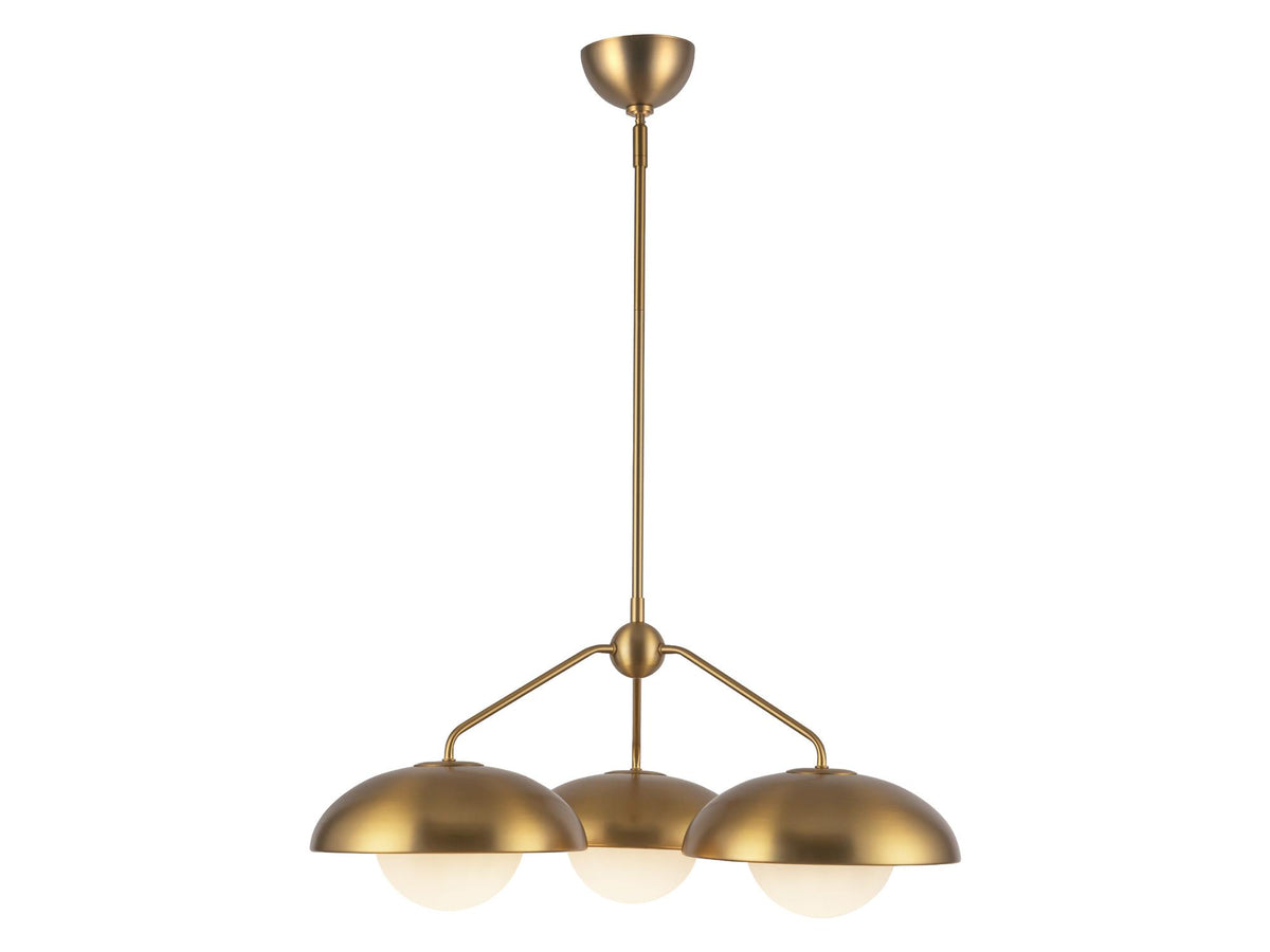 Rubio Chandelier – Aged Gold/Opal Matte Glass
