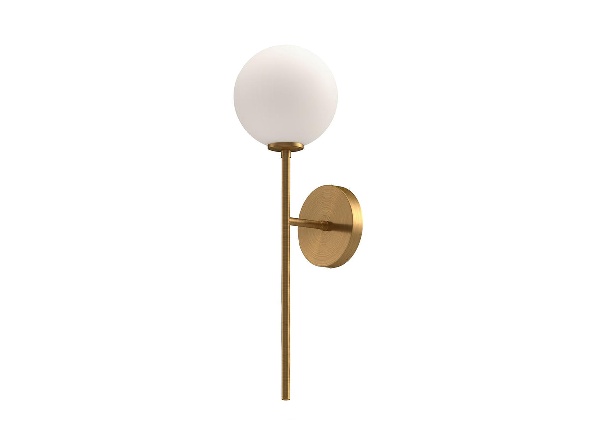 Cassia Wall Light – 1 Light / Aged Gold/Opal Matte Glass