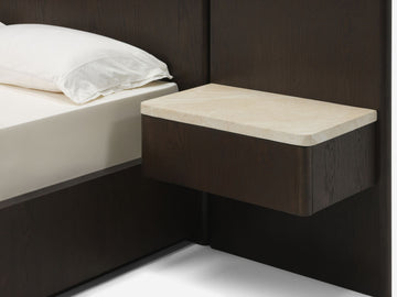 With Nightstands & Faux Travertine Top