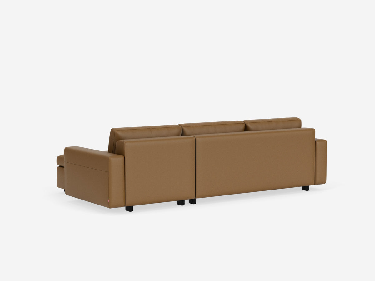 Rein Toast with Black Ash Legs - Standard Arms - Double - Right Hand Facing Chaise - Non-Storage Chaise