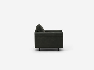 Elba Deep Green - Shallow (35") - 24" Seat Width - Roll Arms - Metal Tubular Legs