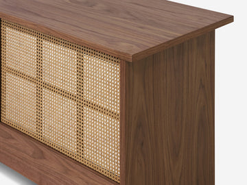 Walnut - Natural Cane Screen