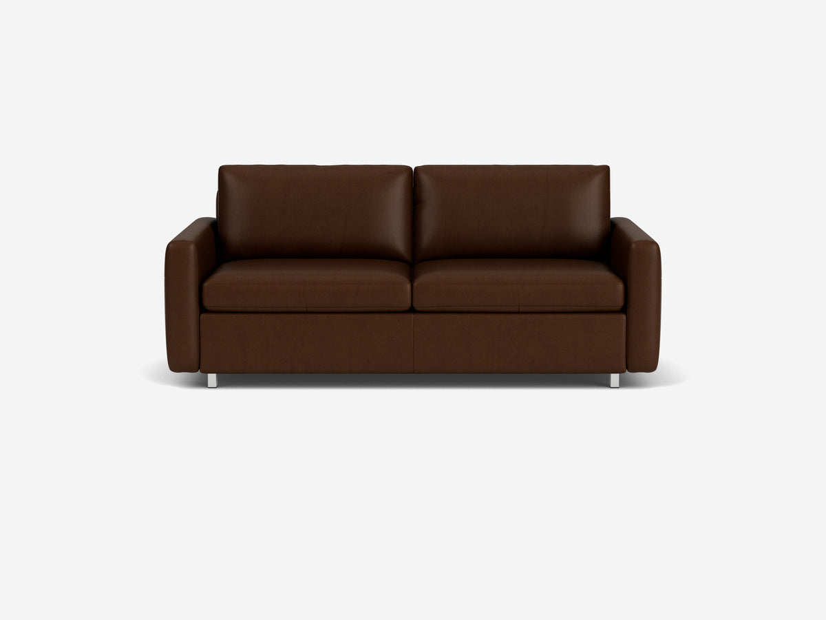 Reva Sleeper Sofa – Narrow (6.3") / Double / Leather / Reva Narrow Double Core Leather