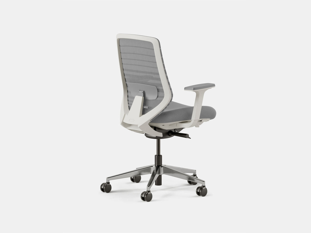 Ergonomic Office Chair – Pebble (White) – view 2