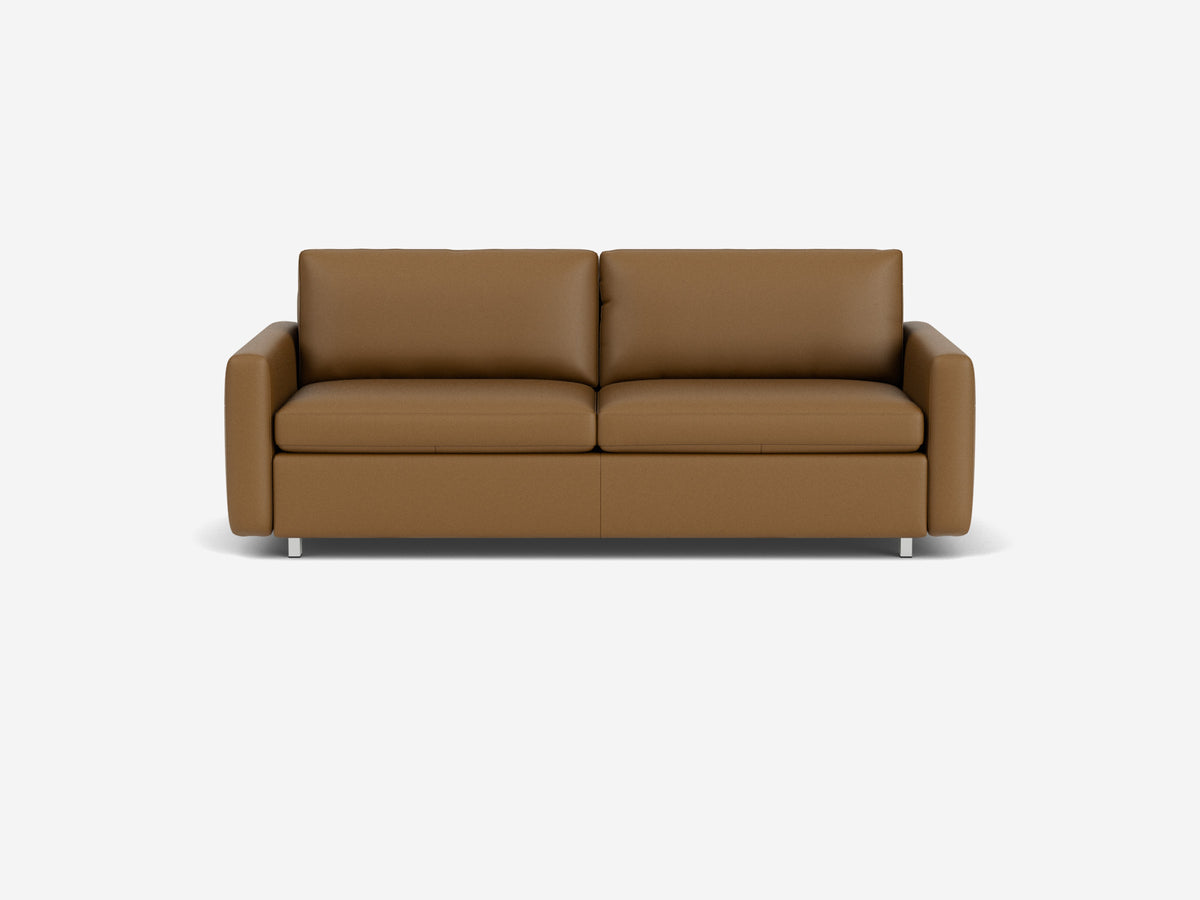 Reva Sleeper Sofa – Narrow (6.3") / Queen / Leather / Reva Narrow Queen Core Leather