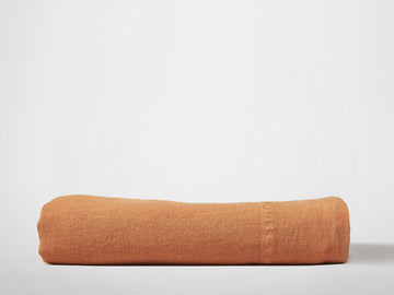Silk & Snow Flax Flat Sheet – Full / Copper