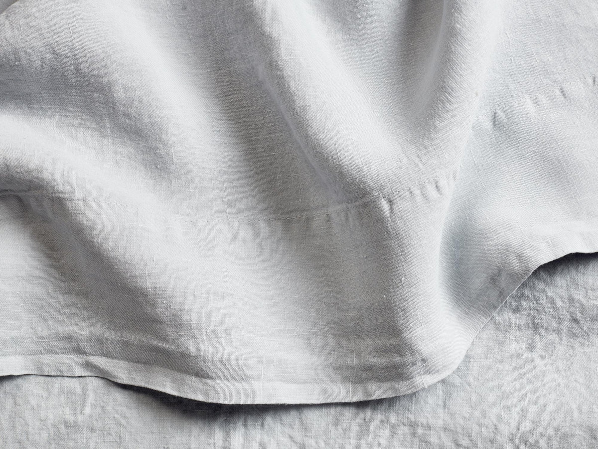 Silk & Snow Flax Duvet Cover – Full/Queen / Nimbus Grey – view 2