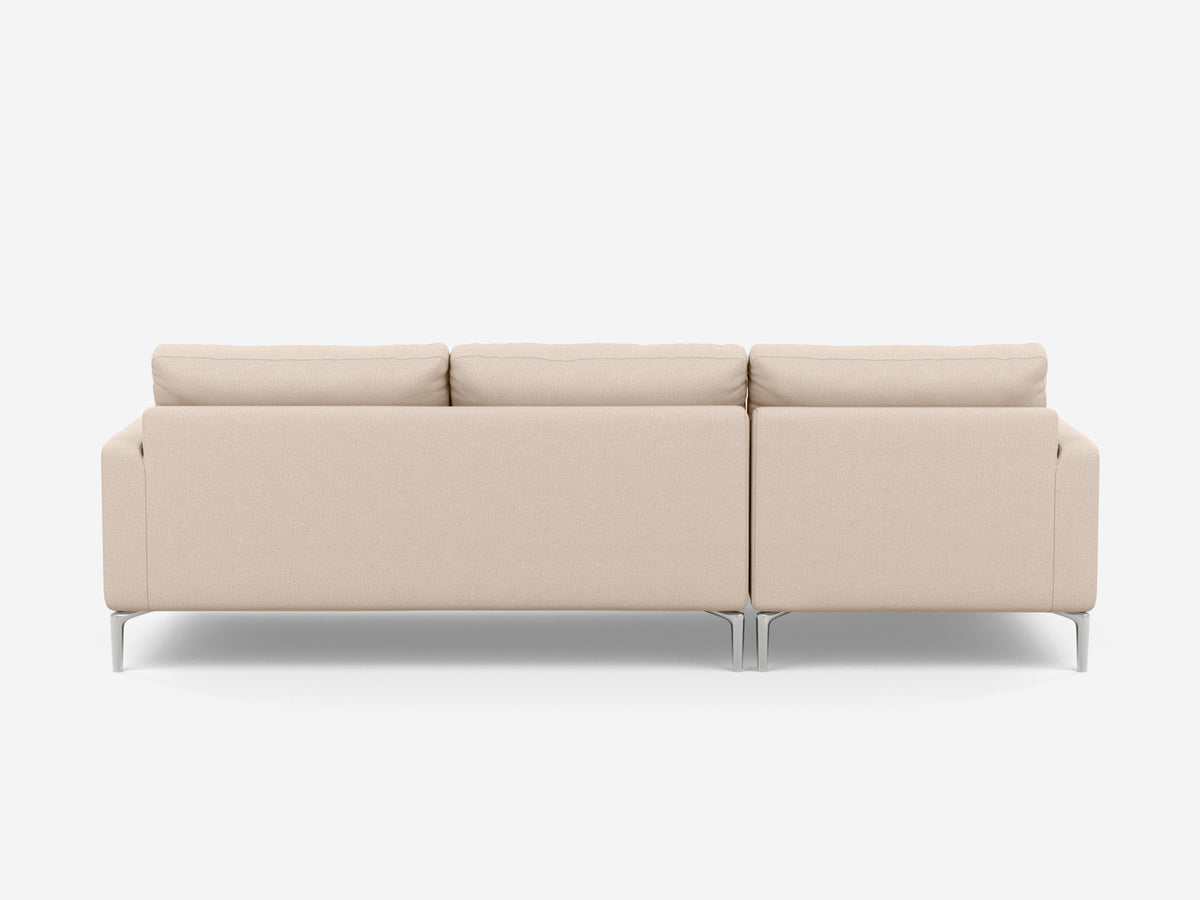 Grade 30 Panama Natural avec pattes aluminium - méridienne gauchère