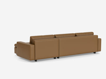 Rein Toast with Black Ash Legs - Standard Arms - Queen - Right Hand Facing Chaise - Non-Storage Chaise