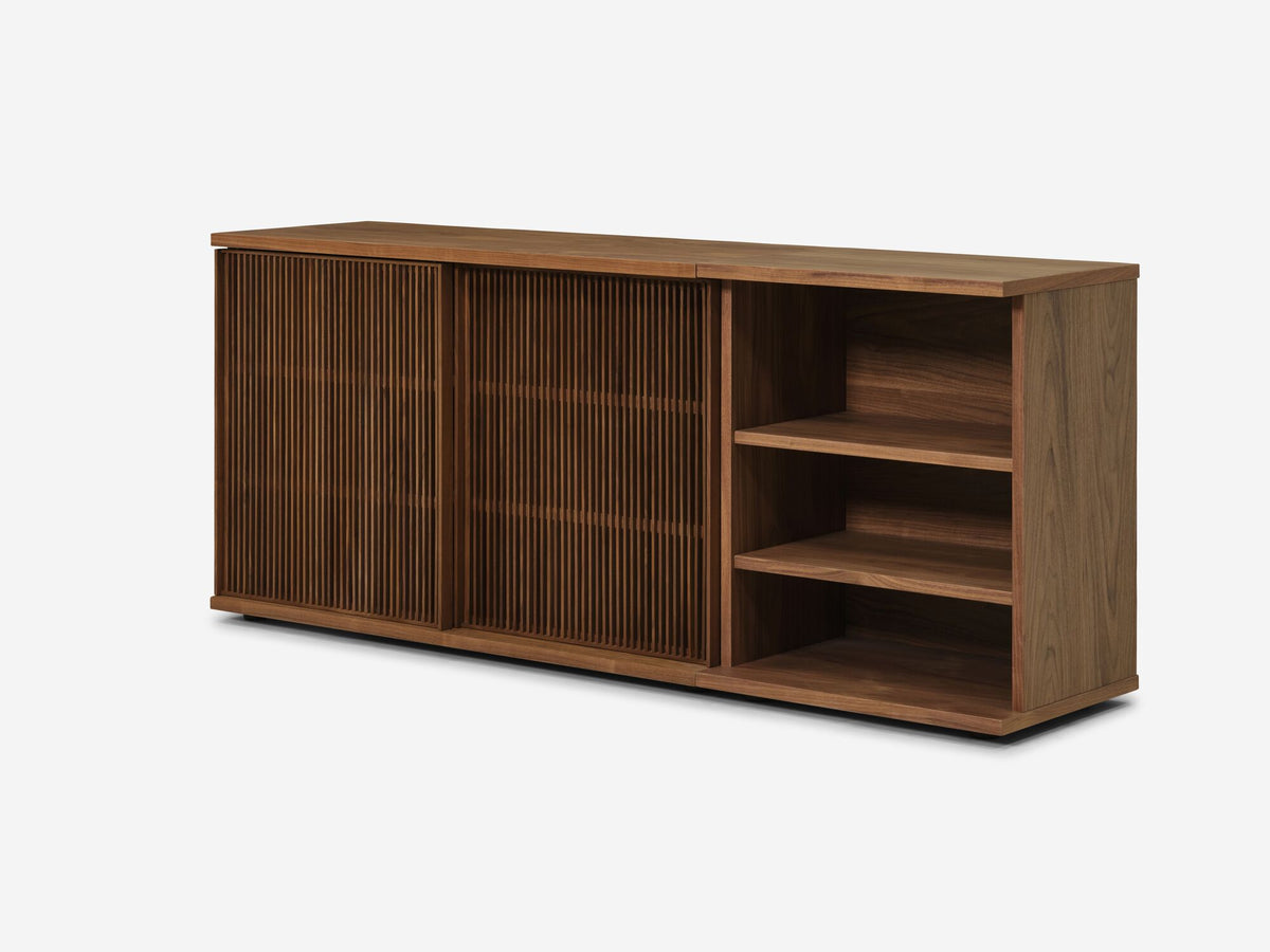 Wide - Walnut - Slatted Doors