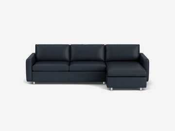 Evoque Atlantic with Stainless Steel Legs - Narrow Arms - Double - Right Hand Facing Storage Chaise