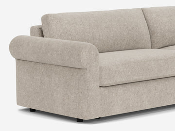 Polo Grey Fabric - 2 Seat - Shallow - Roll Arms
