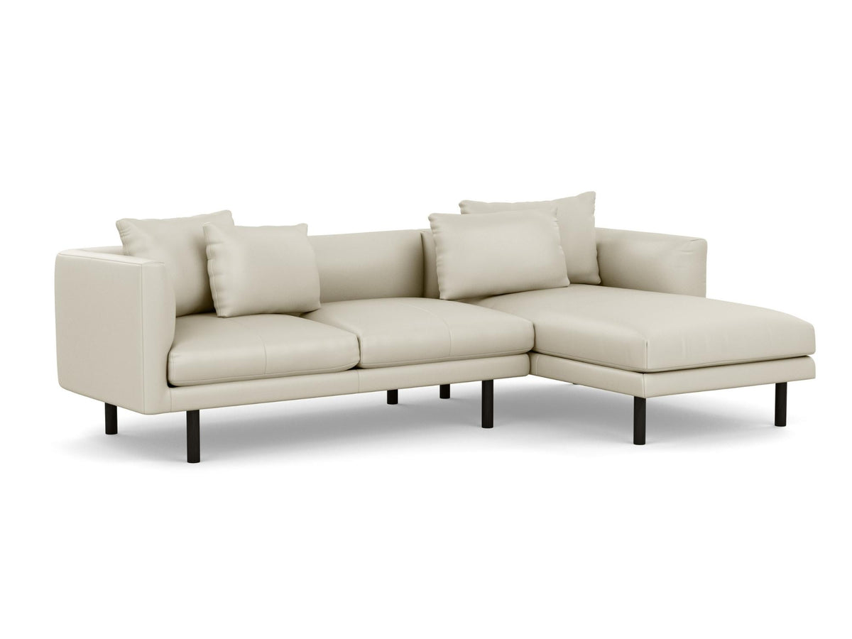 Venice Steel with Black Ash Legs - Right Hand Facing Chaise