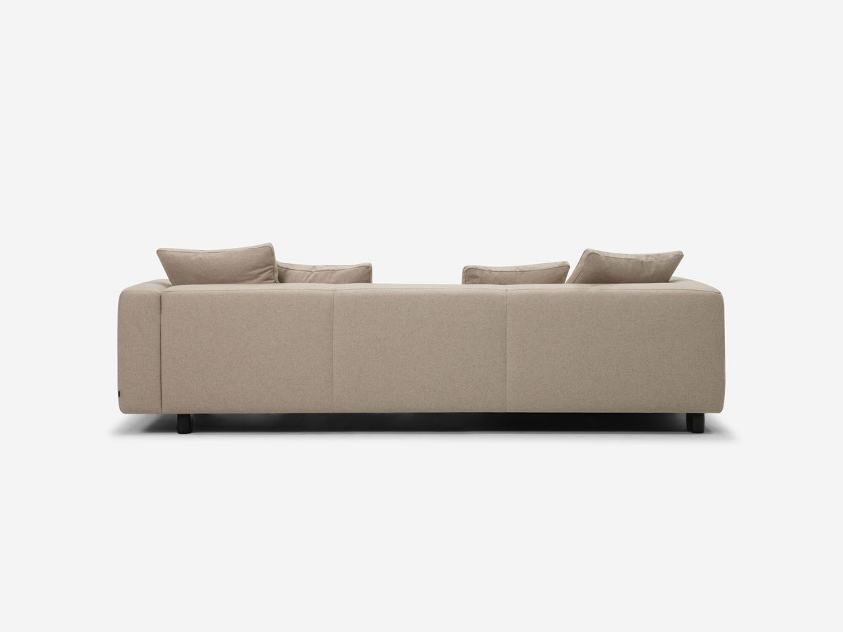 Lana Taupe with Black Stadium Legs - Left Hand Facing Backless Chaise