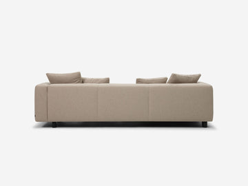 Lana Taupe with Black Stadium Legs - Left Hand Facing Backless Chaise