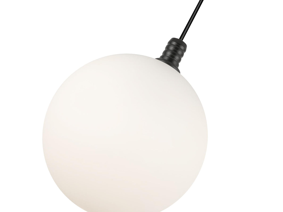 Bolla Pendant – Black/Opal Glass – view 3
