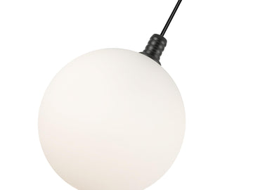 Bolla Pendant – Black/Opal Glass – view 3