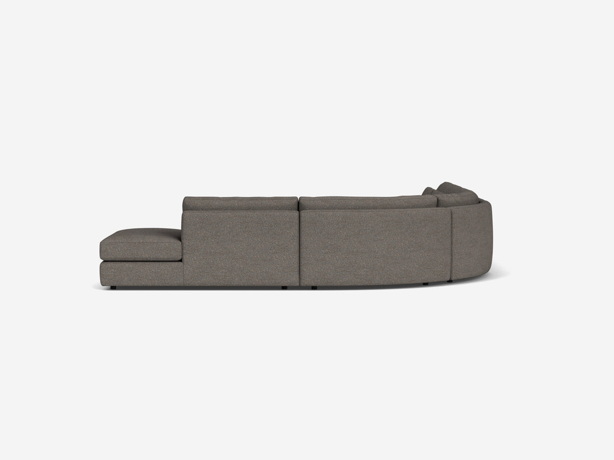 Vitoria Basalt Fabric - Deep - Right Hand Facing Backless Chaise