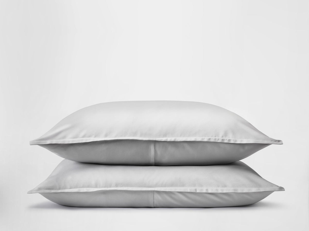 Silk & Snow Egyptian Cotton Sham Set – Standard / Dusk Gray