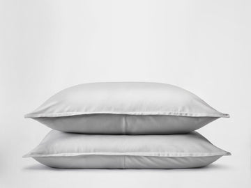 Silk & Snow Egyptian Cotton Sham Set – Standard / Dusk Gray