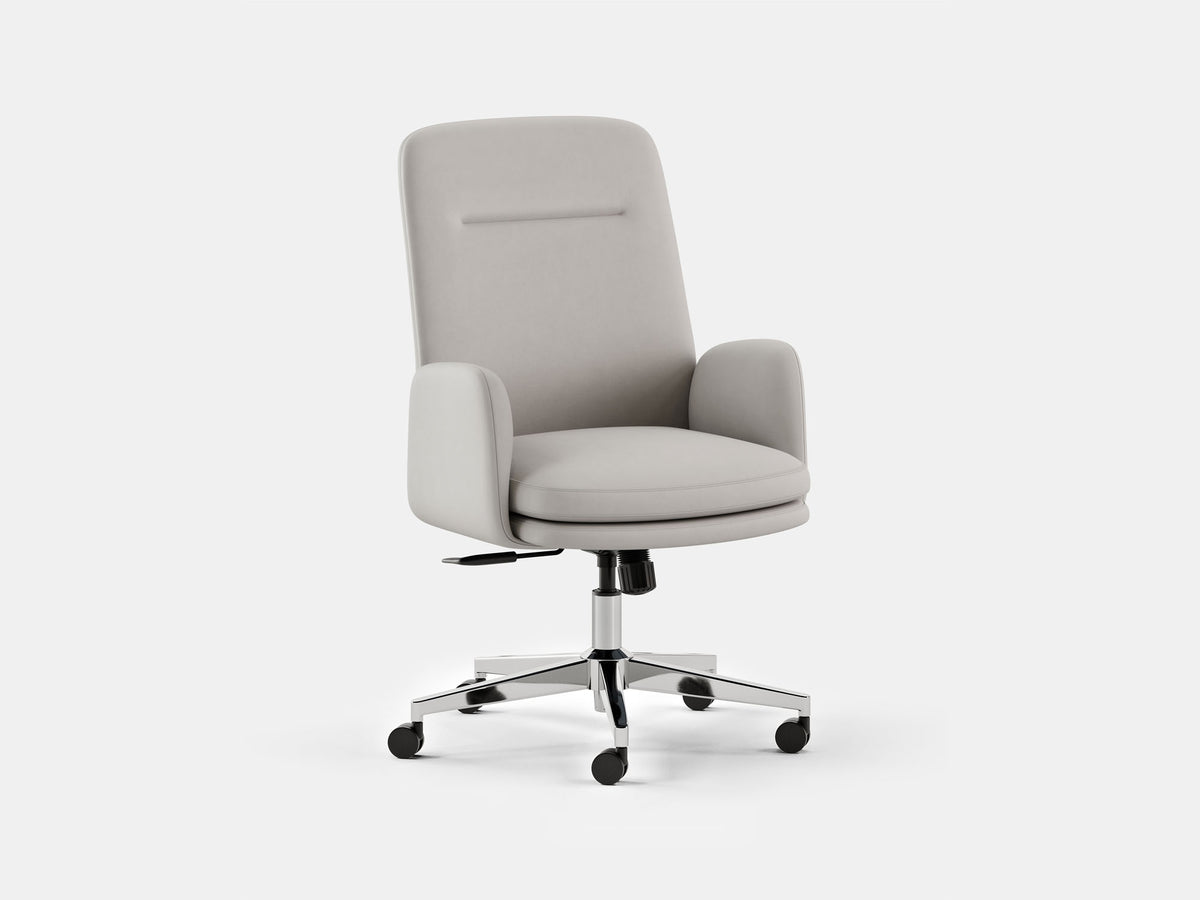 Softside Office Chair – High / Vegan Leather / Limestone