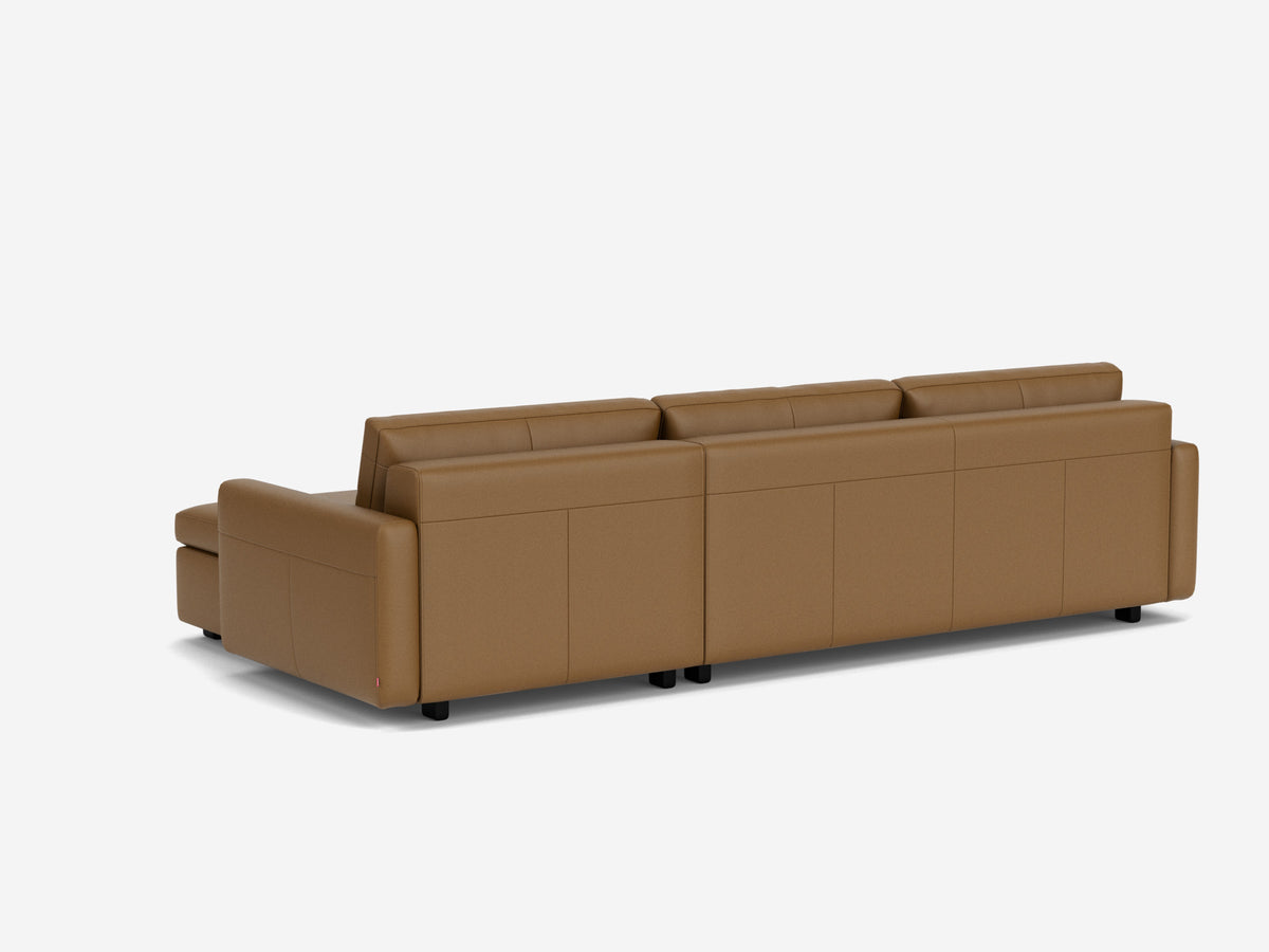Rein Toast with Black Ash Legs - Narrow Arms - Queen - Right Hand Facing Chaise - Non-Storage Chaise