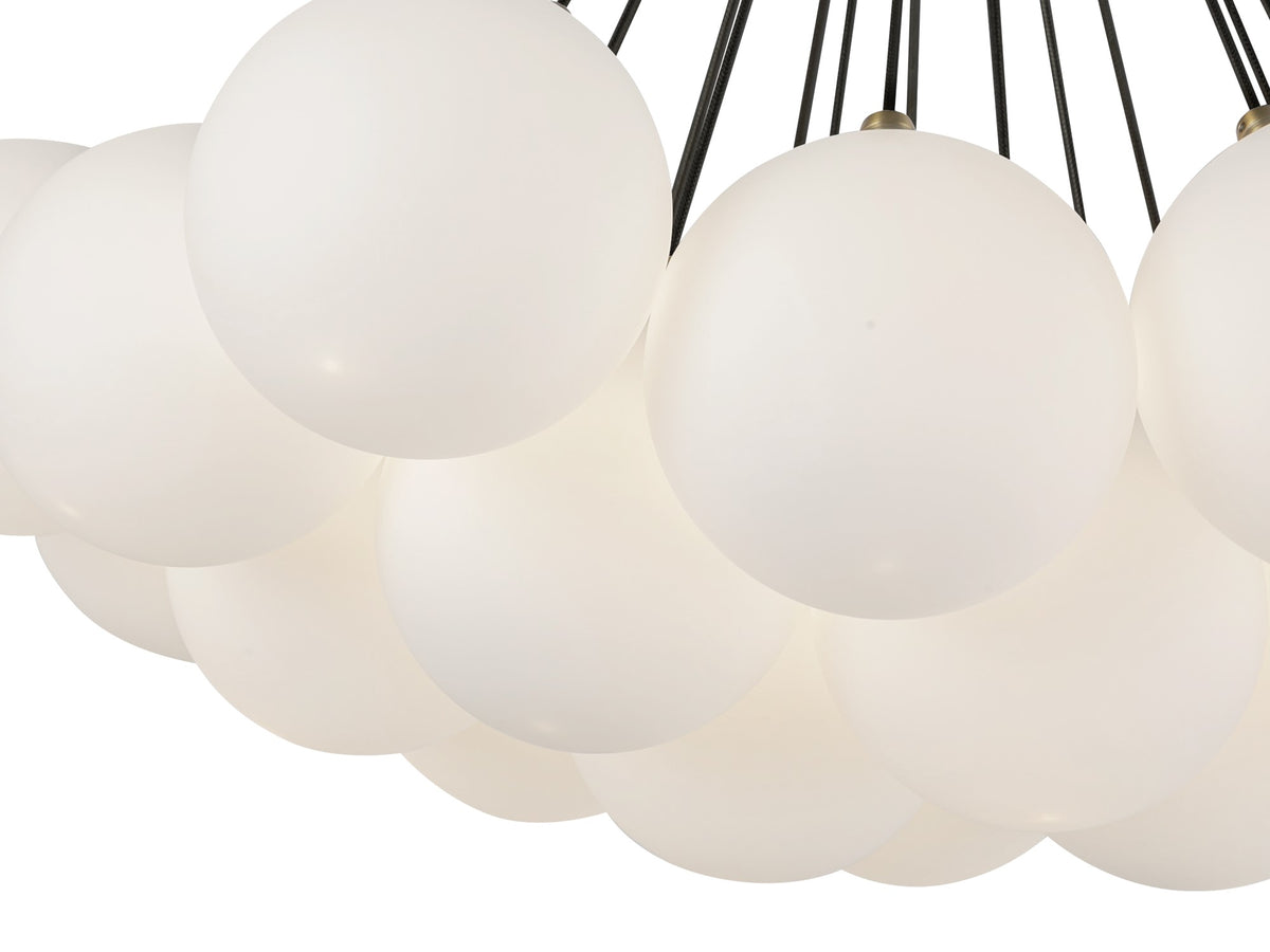 Bolla Chandelier – 28" / Brushed Gold/Opal Glass – view 2