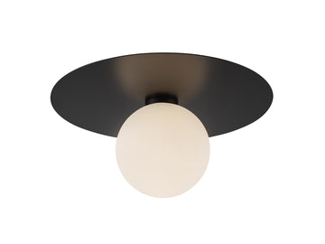 Elixir Flush Mount Light – 14" / Black