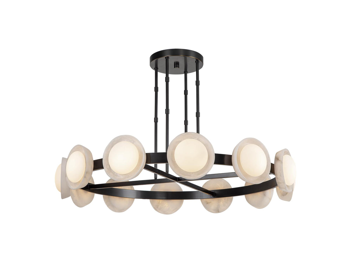 Alonso Chandelier – 50" / Urban Bronze/Alabaster