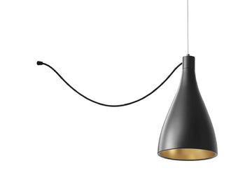 Swell String Single Pendant Lamp – Narrow / Black