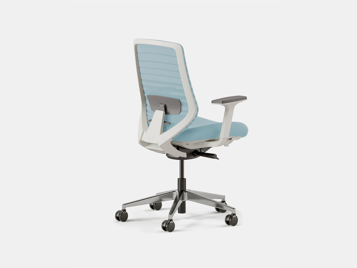 Ergonomic Office Chair – Light Blue (White) – view 2