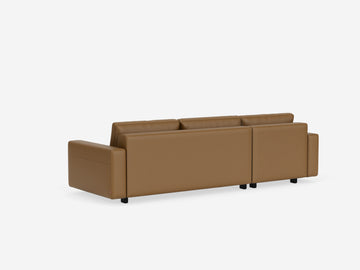 Rein Toast with Black Ash Legs - Standard Arms - Double - Left Hand Facing Chaise - Non-Storage Chaise