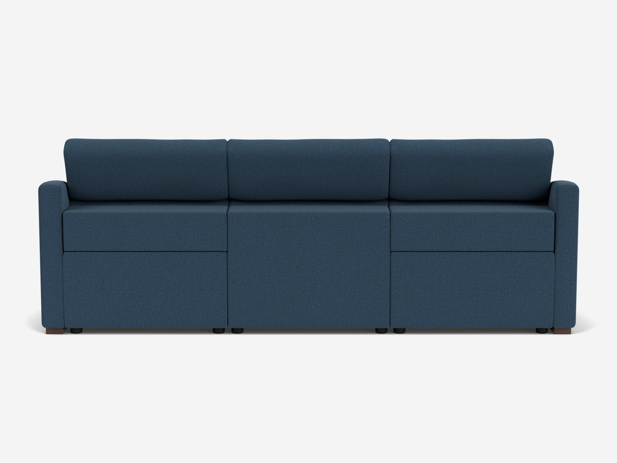 Alma Night Blue with Walnut Legs