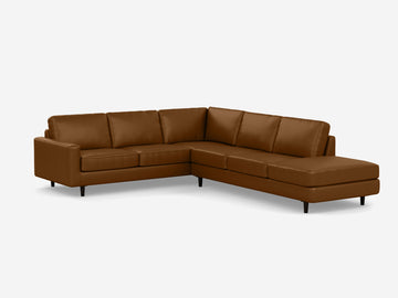 Grade 400 Durango Rio with Black Ash Legs - No headrests - Right Hand Facing Extended Backless Chaise
