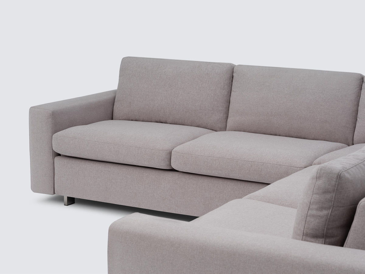 Ava Cloud with Stainless Steel Legs - Standard Arms - Right Hand Facing Storage Loveseat