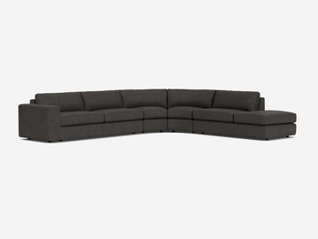Coda Ash Fabric - Shallow - Right Hand Facing Backless Chaise
