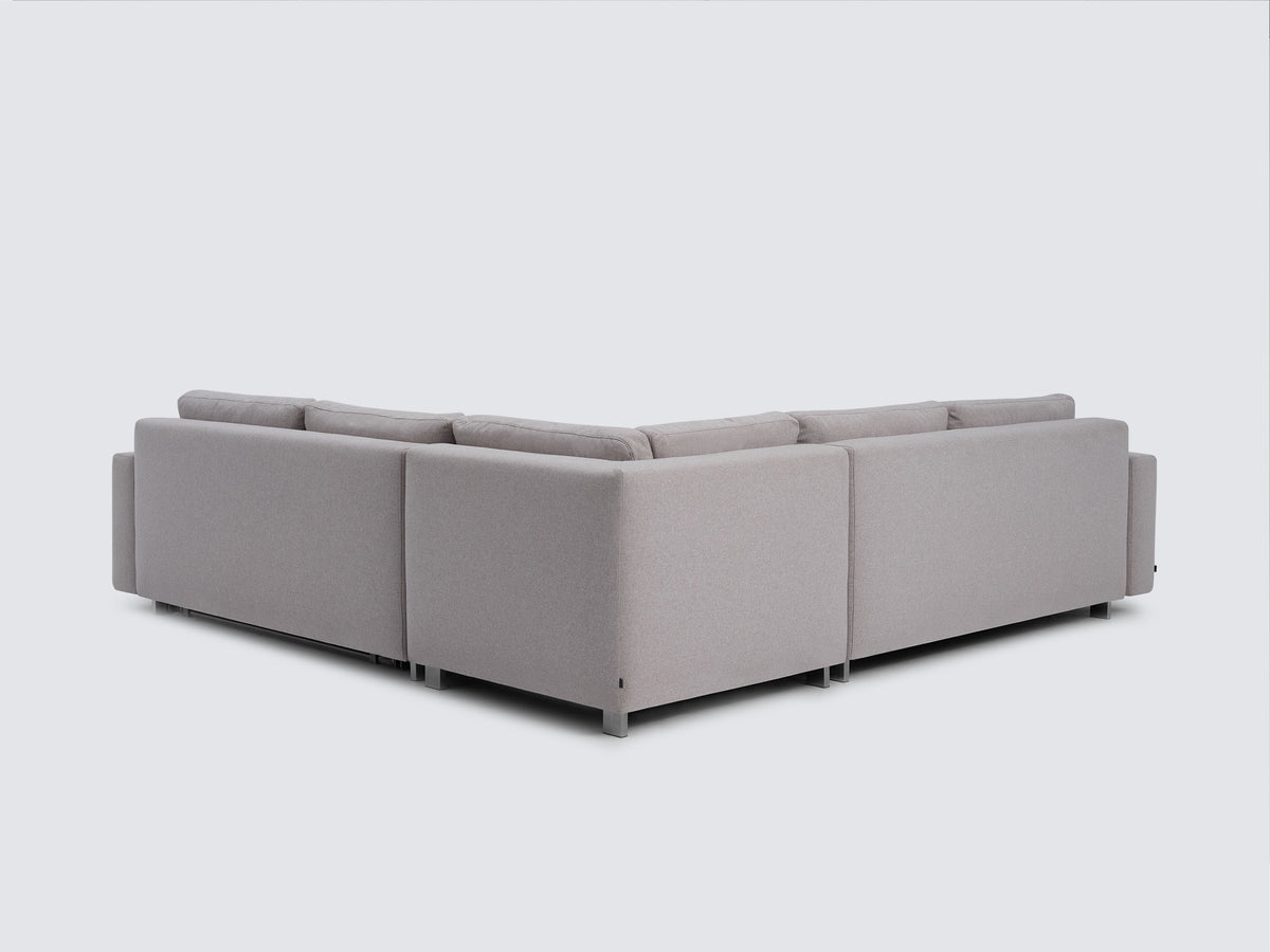 Ava Cloud with Stainless Steel Legs - Standard Arms - Left Hand Facing Storage Loveseat