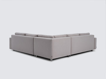 Ava Cloud with Stainless Steel Legs - Standard Arms - Left Hand Facing Storage Loveseat