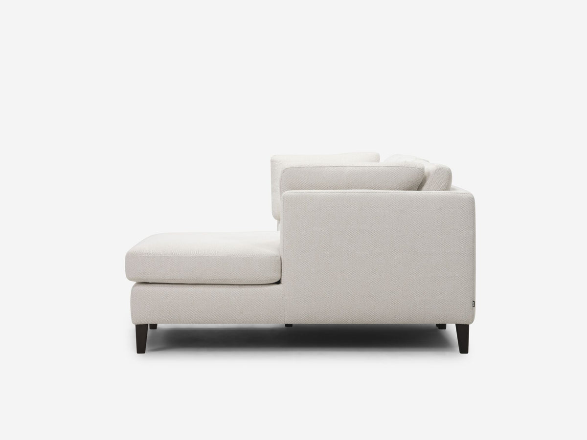 Dreamy Creamy with Onyx Legs - Right Hand Facing Chaise