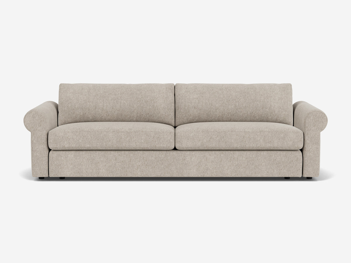 Polo Grey Fabric - 2 Seat - Shallow - Roll Arms