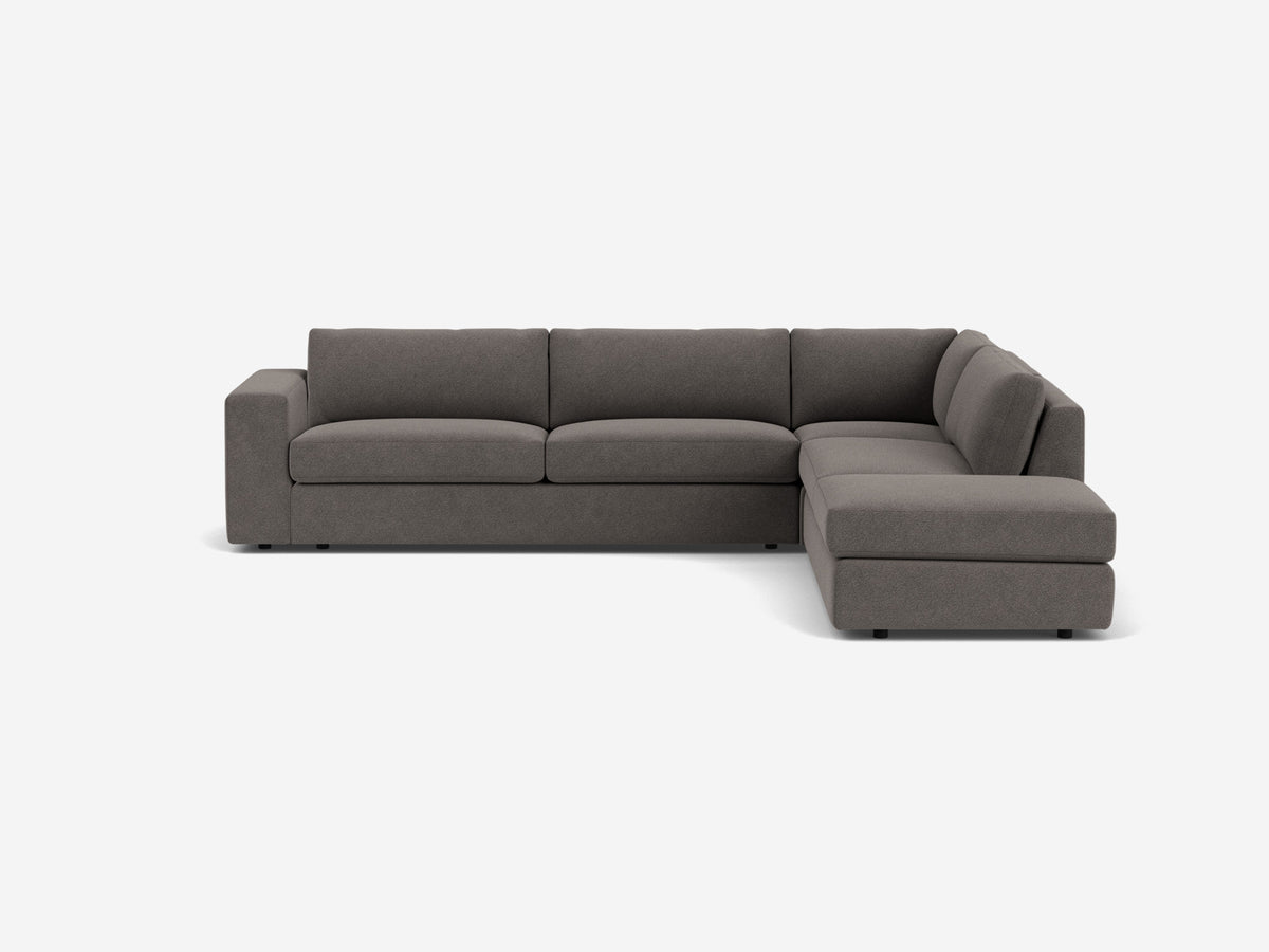 Mila Silver Fabric - Right Hand Facing Backless Chaise
