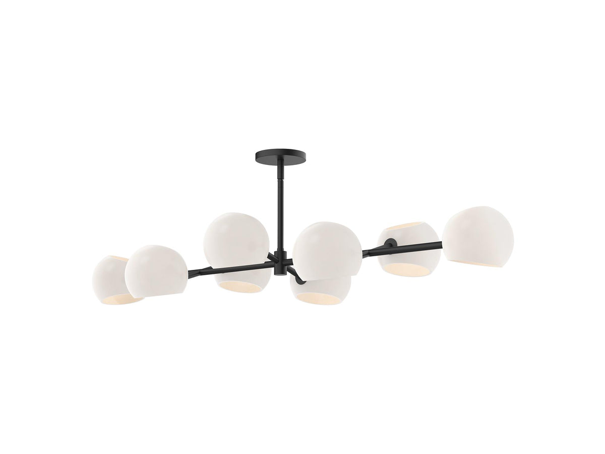 Willow Linear Pendant – Matte Black/Opal Matte Glass