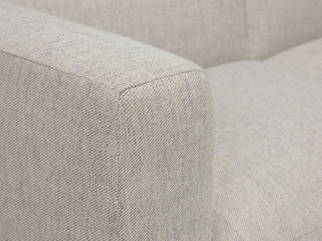 Arctic Pebble - Black Peg Legs - Right Hand Facing Backless Chaise