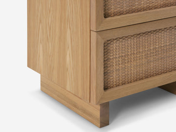 Stadium Double Drawer Nightstand – Oak – view 7